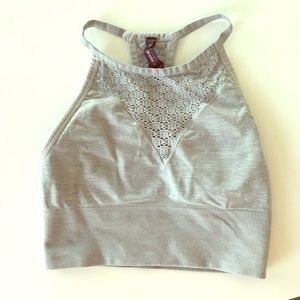 Betsey Johnson Gray Sports Bra